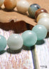 Boho Bracelet, Green Amazonite Ball Stone
